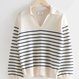 &OtherStories Relaxed Collared Sweater
